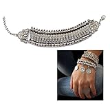 Zealmer Antique Turkish Boho Coin Jewelry Coachella Festival Tribal Ethnic Statement Bracelet