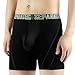 Separatec Men's 3 Pack Soft Bamboo Fiber Separate Pouches Boxer Briefs(Black,L)