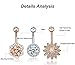 REVOLIA 3Pcs 14G Stainless Steel Belly Button Rings for Women Navel Rings CZ Body Piercing