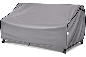 VARIETYFACE Patio Furniture Covers for Sofa Waterproof,Fits up to 79Wx37Dx35H inches,Outdoor Bench Covers Tear Resistant,Grey