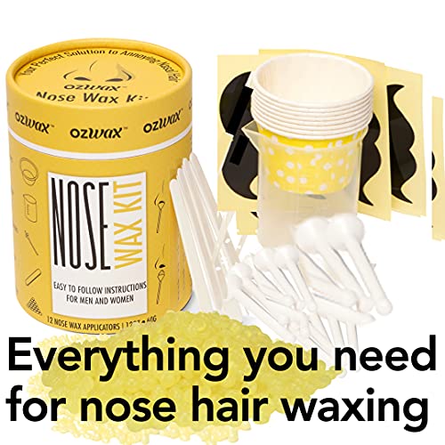 OZWAX Nose Wax Kit Natural Nose Wax Nose Hair Waxing Kit for Men
