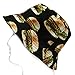 CITY HUNTER Hamburger Bucket Hat, Black