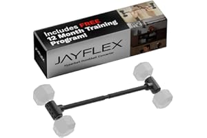 Jayflex Hyperbell Dumbbell Converter - Convert Dumbbells to Barbell Set and Kettlebell for Home Fitness - Adjustable & Up to 200 lb Capacity Weight Barbell for Weight Lifting