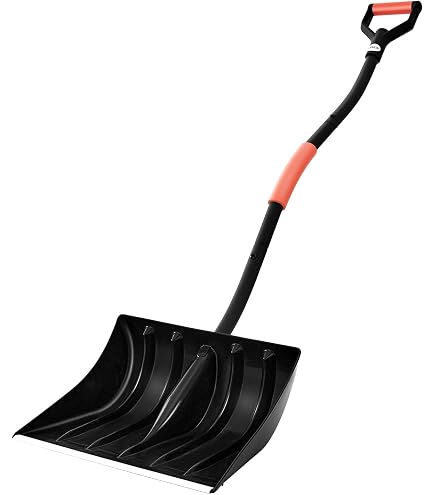 Zoro Select Snow Shovel – 27 Inch Steel Blade, 44 Inch Steel D-Grip Handle, SP2750