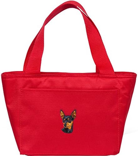Cherrybrook Dog Breed Embroidered Cooler Bags - Red - Miniature Pinscher