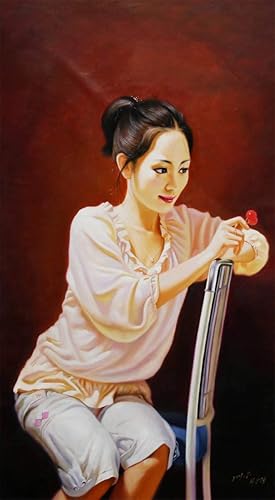 Amazon 油彩 油絵 絵画 風景画 仕女美女2 画家肉筆保証10月19日 筆 ブラシ 通販