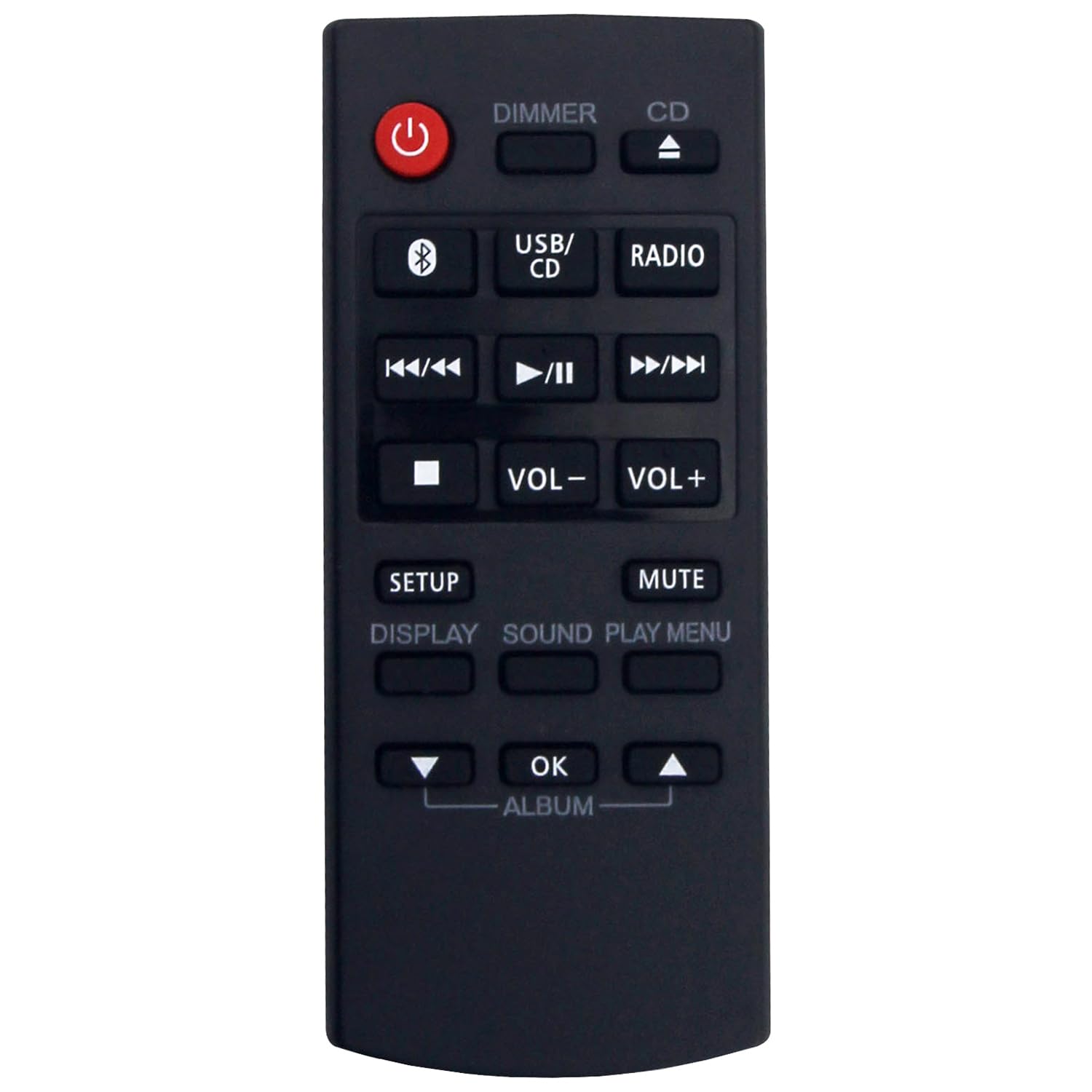 N2QAYB000984 Remote Control Replacement for Panasonic CD Stereo System SC-PM251 SA-PM251 SC-PM600 SA-PM600 SB-PM500 SC-UX100 SA-UX100 SB-UX100 SC-HC200 SA-HC395 SA-HC397 SC-PM250 SA-PM250 SB-PM02