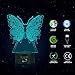 Butterfly 3D LED Night Light Lamps, Elstey 3D Optical Illusion 7 Colors Touch Table Desk Visual Lamp for Home Decoration