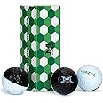 MAZEL Golf Practice Putting Ball,Golf Training Aid for Putting Green/Mat,Golf Putting Accuracy Trainer with Instant Feedback (Black-White Ball,3PCS)