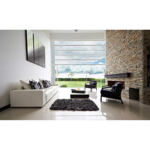 Regal Flame Avon Ventless Indoor Outdoor Fire Pit Tabletop Portable Fire Bowl Pot Bio Ethanol Fireplace in Black - Realistic Clean Burning Like Gel Fireplaces, or Propane Firepits
