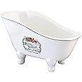 Kingston Brass BATUBSRW Aqua Eden Mini Ceramic Slipper Bathtub, 8-1/16-Inch x 3-7/8-Inch x 4-1/2-Inch, White