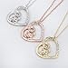 TUSHUO Delicate Cute Hollow Heart Lovely Pig Pendant, Rose Gold, Size No Size