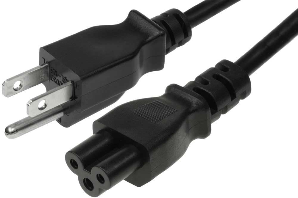 Omnihil Universal 15 Feet Long3 Prong 3 Pin Power Cord (IEC-60320 IEC320 C5 to NEMA 5-15P) 18AWG - Up to 500W Max Power - UL Listed (Compatible with Many Models)