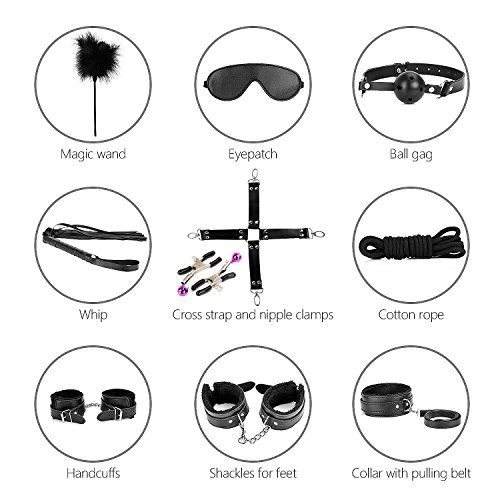 5 Bondage+Piece+Love+Cuffs+Black