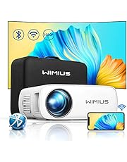 Mini 5G WiFi Bluetooth Projector, WiMiUS S26 4K Gaming Projecteur, 420 ANSI Lumens Native 1080P HD 200" Wireless Portable Projectors with Bag, Home Theater/Outdoor Projector for iOS/Android/PS5/HDMI