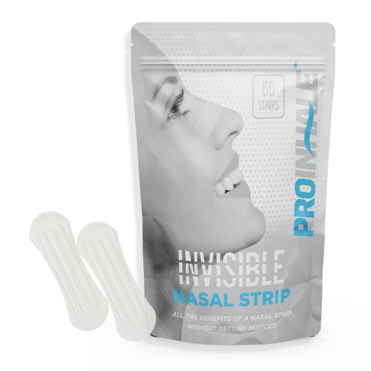 Photo 1 of ProInhale™ Athletic Nose Strips for Breathing – Flexible Nasal Strip for Comfortable Fit, Secure Hold, Non-Slip Adhesive Nose Tape, Sport and Sleep Nose Strips, 60 Count Nasal Expander Strips