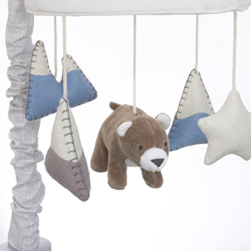 Dwell Studio Bear Hugs Nursery Crib Musical Mobile, Blue/Gray/White