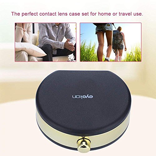 Contact Lens Box, Mini Contact Lens Holder Eye Care Lenses Case Set Cute Lovely Travel Kit Box (Blue)