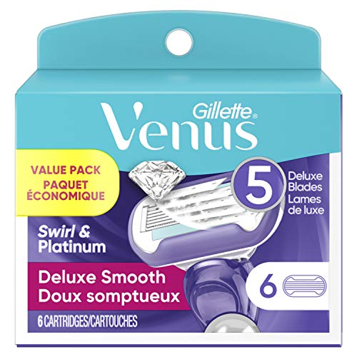 gillette venus recambios de cuchillas de afeitar extra suaves para mujeres, 6 unidades