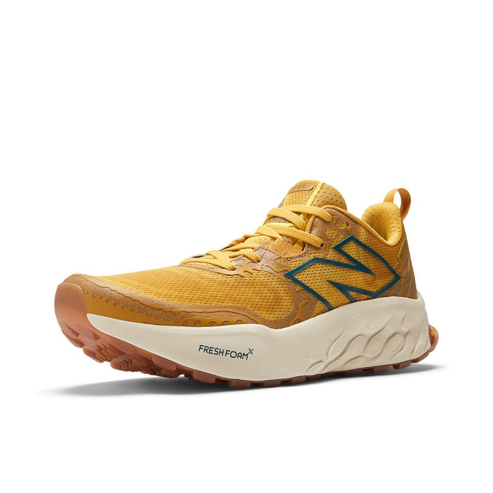 New Balance Men’s Fresh Foam X Hierro V8 Trail Running Shoe, Butterscotch/Ginger Lemon/Deep Sea, 8.5