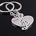 Dreamseden Love Heart Music Notes Symble Detachable Couple Keychain (with Gift Box) Key Ring Key Chain Gift for Valentine Wedding Anniversary (A Pair)