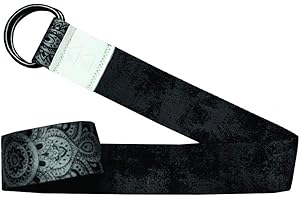 YOGA DESIGN LAB | The Yoga Strap | Luxurious, Extra Long, Super Soft, Eco Printed | Studio Quality, Adjustable | Safely Stretch Further and Hold Longer | 8 ft Long