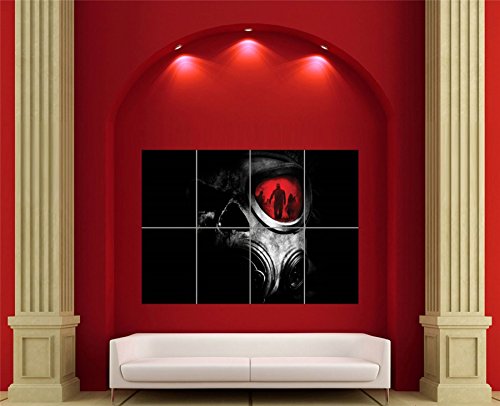 SKELETON GAS MASK HORROR GOTHIC GIANT WALL ART PRINT NEW POSTER PICTURE EN213