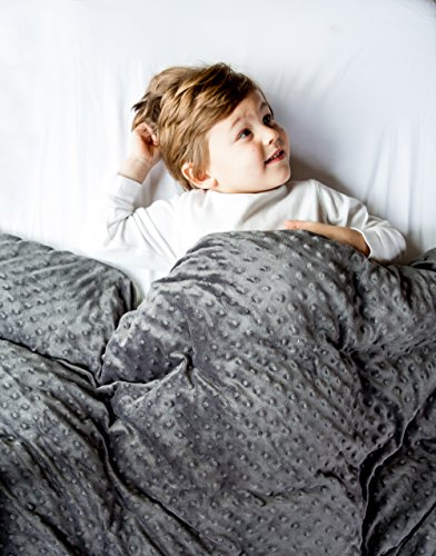image for Harkla 7lb Weighted Blanket for Kids Autism & Anxiety - Great for Sens
