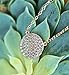 A+O Gift for Mom, CZ Pave Disc Necklace in 14K Rose Gold