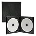 Neil Enterprises, Inc Classic Black Leather Double CD/DVD Holder - Holds 2 Discs