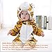 MICHLEY Unisex Baby Costume Winter and Autumn Flannel Romper for 6-12 Months, Animal Cosplay Jumpsuit White Size 80
