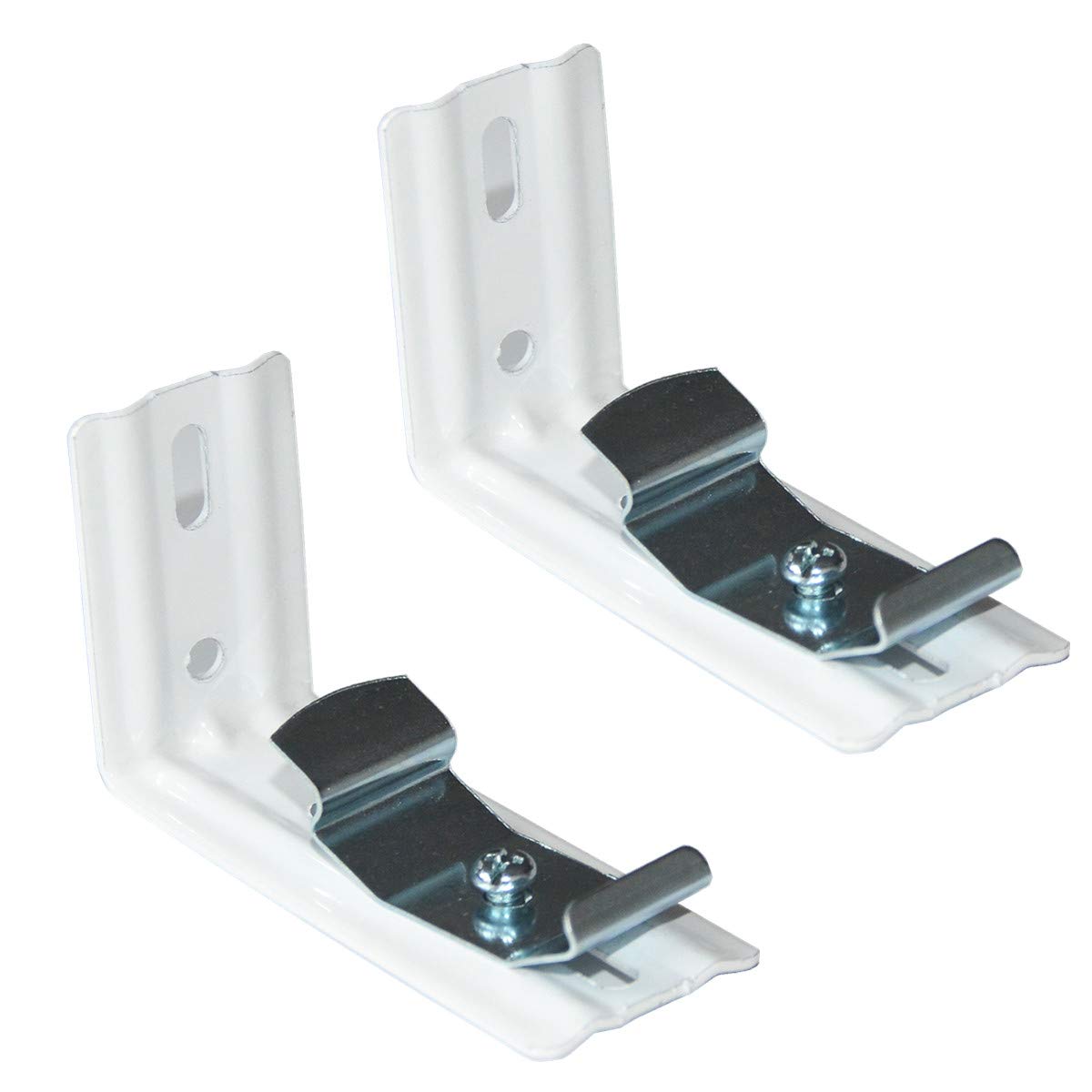 L Bracket 4pcs 3"(76mm) Length White Color for Vertical Blinds with Headrail Width 1-1/2"(38mm) Outside Mounting Bracket Clips