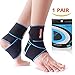 Dualeco Ankle Brace 1 Pair,Adjustable Ankle Brace Support for Women/Men/Kids, Elastic Compression Ankle Wrap, Lace Up Ankle Brace Support for Sprained Ankle, Achilles Tendon, Sports, Running