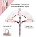 Charger Cable Compatible with Phone, Charger Cord 3Pack 5ft/1.5M Nylon Braided Charging Cord Compatible with Phone X/8/7/7 Plus/6/6S,Pad and Pod (Rose Gold Grey)