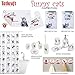 Tatkraft Funny Cats Fabric Shower Curtain Liner 72X72 Waterproof Polyester 12 Shower Rings Hooks Incl