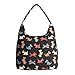 Signare Black Scottie Dog Women’s Fashion Canvas Tapestry Top Zip Hobo Shoulder Bag Beach Bag (HOBO -SCOT)