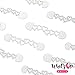 Whats Up Nails - Heart Chain Nail Stencils Stickers Vinyls for Nail Art Design (2 Sheets, 40 Stencils Total)