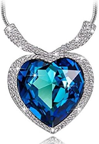 QUEEN JULIA | Heart Crystal Necklace Women Jewelry with Swarovski Crystals, Valentine, Mother's Day Gifts (Heart)