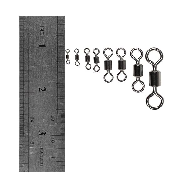 SPRING-EVENT-DrFish-Rolling-Barrel-Fishing-Swivel-Stainless-Steel-Black-Nickel-30Lb-to-350-Lb