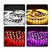 LEH LED Rope Lights RGB Light Strip Non-Waterproof 5050 SMD 16.4 Feet 150 Leds LED Strip Lights Full Kit