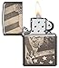 Zippo Eagle and Flag Black Ice Pocket Lighter