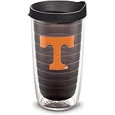 Tervis Made in USA Double Walled University of Tennessee Volunteers Insulated Tumbler Cup Keeps Drinks Cold & Hot, 16oz, Primary Logo - Quartz