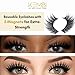 KEMBI Magnetic Eyeliner with Lashes - Natural Look Magnielash Kit - Vegan, Cruelty-Free Lash Liner & Reusable Eyelashes, No Glue & Mess Free, Fast & Easy to Apply Magnetic Liner and Eyelashes