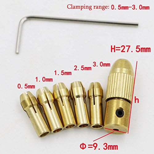Your Supermarket Mini Drill Collet Set 0.5-3.0mm Fit For Micro Twist Electronic Drill Chuck