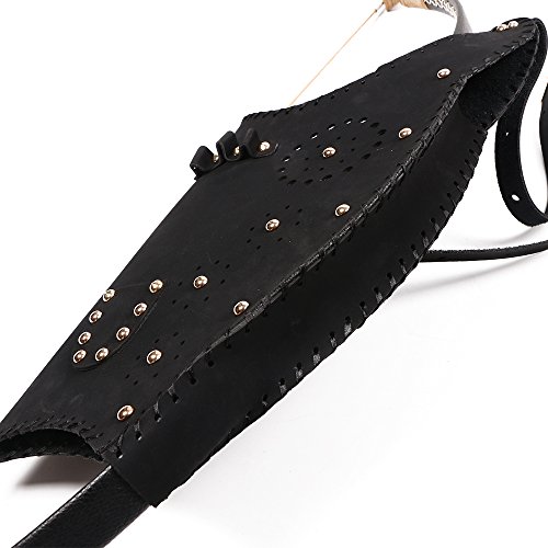 image for IRQ Archery Arrow Quiver Hip + Recurve Bow Case Bag Cow Leather Backpa