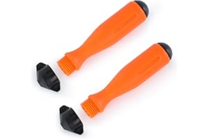 ZELARMAN 2 PCS Chainsaw Round File Handle, Chainsaw File Plastic Handle with Adjustable Fastening Nut, 0.2 inch Hole for Metal File Screwdriver