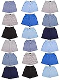 Andrew Scott Boys 18 Pack Cotton Boxer Shorts (X-SMALL / 4-5, Assorted Solids -Prints)
