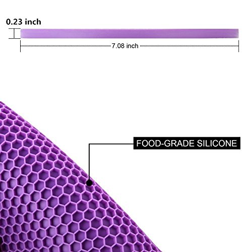 Resulzon Versatile Durable Sillicone Easy Cleaning Trivets Pot Holder Placemat for Kithchen Makeup Brushes Jarsopeners - Thumbnail 5