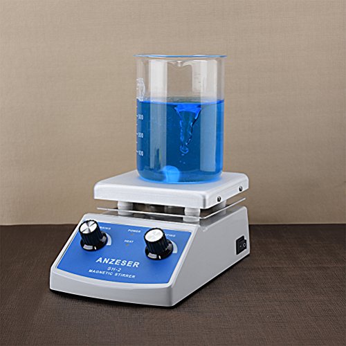 ANZESER Lab SH-2 Magnetic Stirrer Hot Plate, Stir Plate, Magnetic Mixer, 100~2000rpm, 180W Heating Power 350°C, 1 Year Warranty