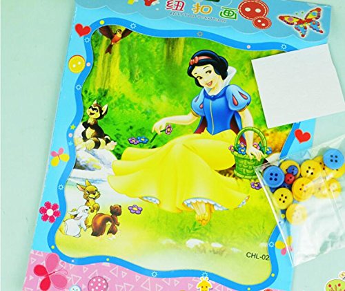 Vytung Button Painting Mosaic Sticker DIY handmade Art Kits for Kids Animal (Pack of 4) (Princess) - Thumbnail 2